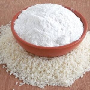 "Organic rice flour in eco-friendly packaging." "Pancakes made using gluten-free rice flour."